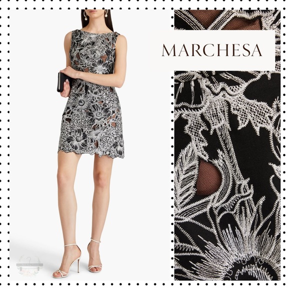 NWT Marchesa Notte - Anthousai Cutwork Cocktail Dress 14